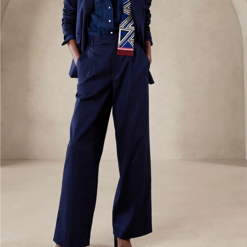 High Rise Linen Cotton Pant